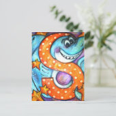 S ist für Shark Postkarte (Stehend Vorderseite)