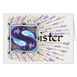 S ist für Sister Card