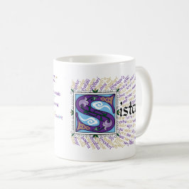 S ist für Sister-Tasse Kaffeetasse