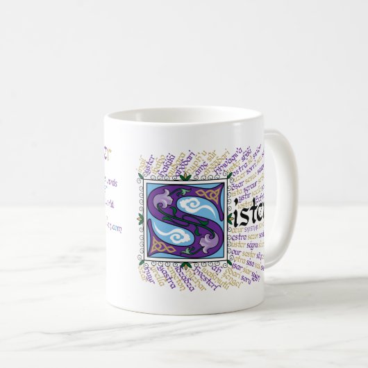 S ist für Sister-Tasse Kaffeetasse (VorderseiteRechts)