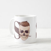 S ist für Skeleton | Hipster Skeleton Kaffeetasse (Vorderseite Links)