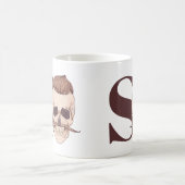 S ist für Skeleton | Hipster Skeleton Kaffeetasse (Mittel)