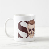 S ist für Skeleton | Hipster Skeleton Kaffeetasse (Links)