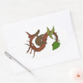 S ist für Sloth Oval Aufkleber (Umschlag)