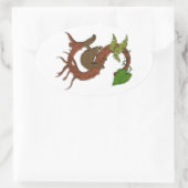 S ist für Sloth Oval Aufkleber (Tasche)