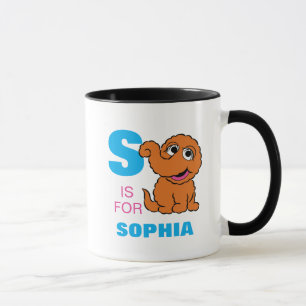 S ist für Snuffleupagus Fügen Sie Ihren Namen hi Tasse