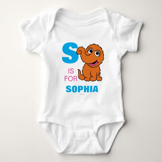 S ist für Snuffleupagus | Name hinzufügen Baby Strampler (Vorderseite)