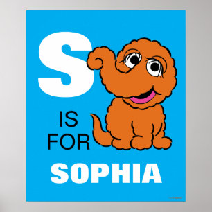 S ist für Snuffleupagus Namen hinzufügen Poster
