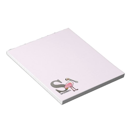 S ist für Spoonbill Notizblock (angewinkelt)