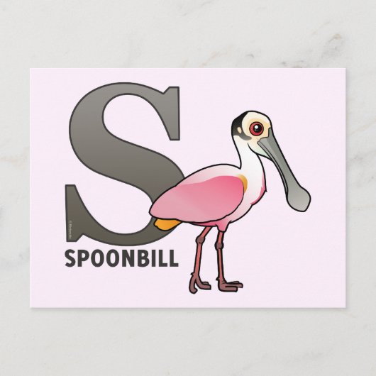 S ist für Spoonbill Postkarte (Vorderseite)