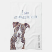 S ist für Staffordshire-Bullterrier Handtuch (Vertikal)