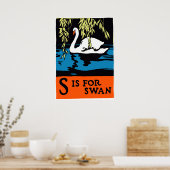 S ist für Swan Poster (Küche)