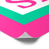 S ist für Swan und Mädchenname Mauer für Kinder Poster (Ecke)