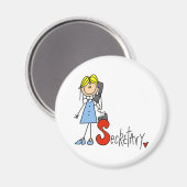 S ist Sekretariat Magnet (Vorderseite/Rückseite)