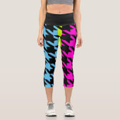 S.K. Toothy Neon Capri Leggings (Vorderseite)