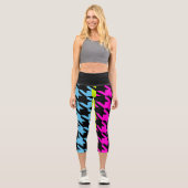 S.K. Toothy Neon Capri Leggings (Vorderseite)