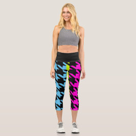 S.K. Toothy Neon Capri Leggings