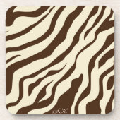 S.K.: Zebra-Fieber-Korken-Untersetzer Untersetzer (Vorderseite)
