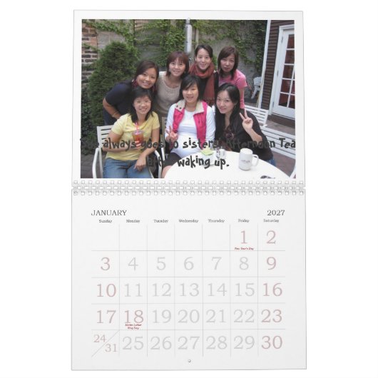 S-Kalender Frau Yi '- i lluv dieses Kalender (Jan 2027)