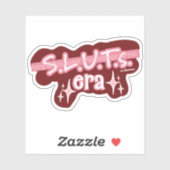 S.L.U.T.S. Era Custom-Cut Vinyl Sticker (Blatt)
