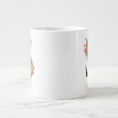 S Letter Gold Monogram Orange Florals Jumbo-Tasse (Vorderseite)