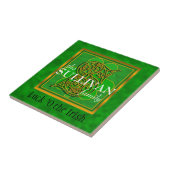 S "Luck of the Irish" Family Custom Monogram Tile Fliese (Seite)