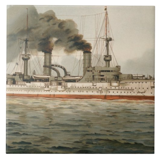 S.M. Grosse Kreuzer "Furst Bismarck" (H.M. Great C Fliese (Vorderseite)