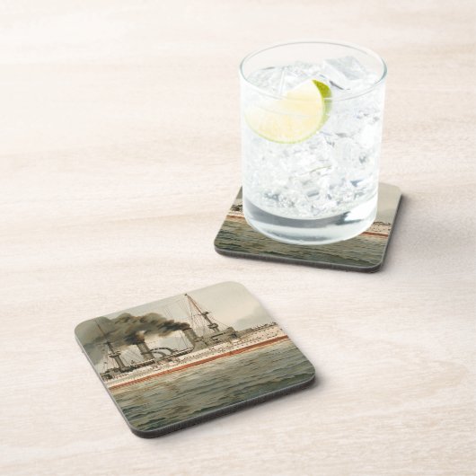 S.M. Grosse Kreuzer "Furst Bismarck" (H.M. Great C Getränkeuntersetzer (Rechte Seite)