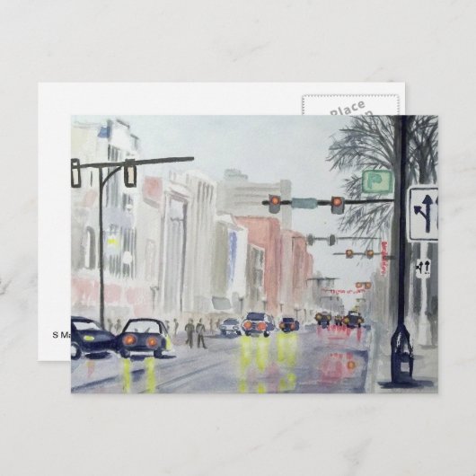 S Main St, Ann Arbor Michigan Postkarte (Vorne/Hinten)