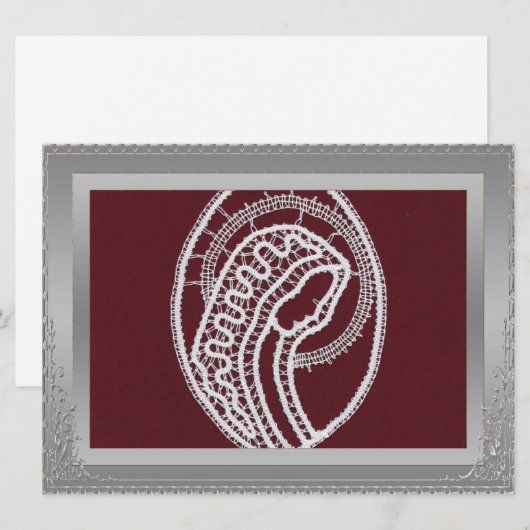 S. Mary Elegantes Foto an der silbernen Grenze (Vorne/Hinten)