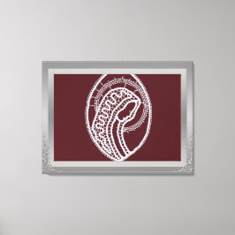 S. Mary Elegantes Foto an der silbernen Grenze Leinwanddruck