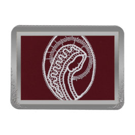 S. Mary Elegantes Foto an der silbernen Grenze Magnet