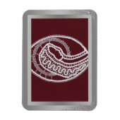 S. Mary Elegantes Foto an der silbernen Grenze Magnet (Vertikal)