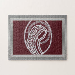 S. Mary Elegantes Foto an der silbernen Grenze Puzzle