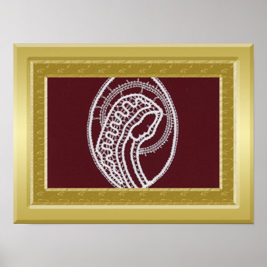 S. Mary Opulent Gold Rahmen Custom Foto Poster (Vorne)