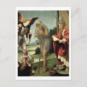 S. Michael, Andrew und Onuphrius (Öl auf Tafel) Postkarte