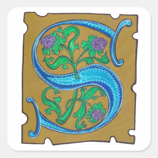 S - MINIATURE QUADRATISCHER AUFKLEBER (Vorderseite)