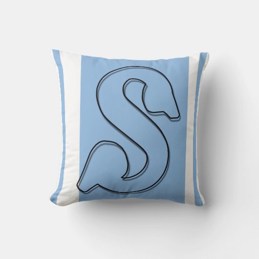 S Mit Monogramm Kissen (Vorderseite)