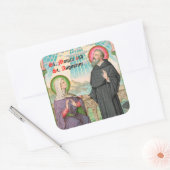 S. Monica und Augustine in Ostia (SAU 047) Quadratischer Aufkleber (Umschlag)