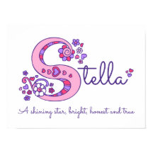 S monogram art Stella girls name meint poster