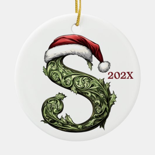 S Monogram Christmas Ornament (Vorne)