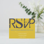S Monogram Initials Bar Bat Mitzvah Reply Card RSVP Karte (Stehend Vorderseite)