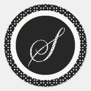 S Monogram Letter Umschlag Aufkleber