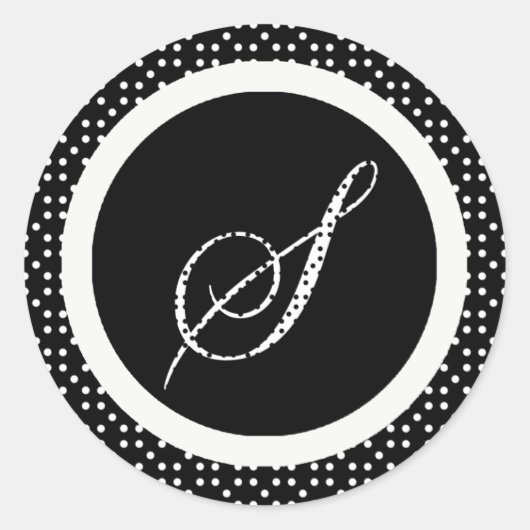 S Monogram Letter Umschlag Aufkleber (Vorderseite)