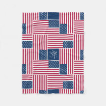 S Monogram Patrioten-Amerikanische Flagge American