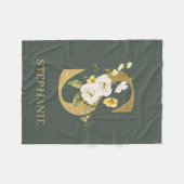S Monogram Personalisiert Fleece Blankon (Vorderseite (Horizontal))