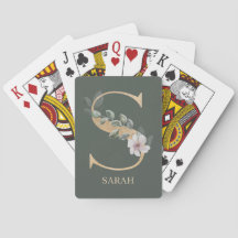S Monogram Personalisiert Playing Cards