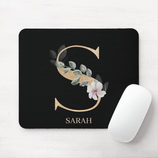 S Monogram Personalisierte Maus Pad Mousepad (Mit Mouse)