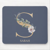 S Monogram Personalisierte Maus Pad Mousepad (Vorne)