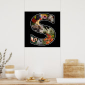 S Monogramm Erstellen Sie Ihre eigene 8-Collage Sc Poster (Küche)